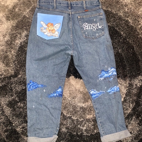 painted pants pockets